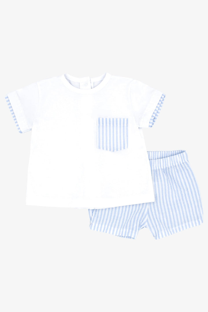 Rapife "Dylan" Baby Blue Stripe T-Shirt &amp; Shorts - Millie and John
