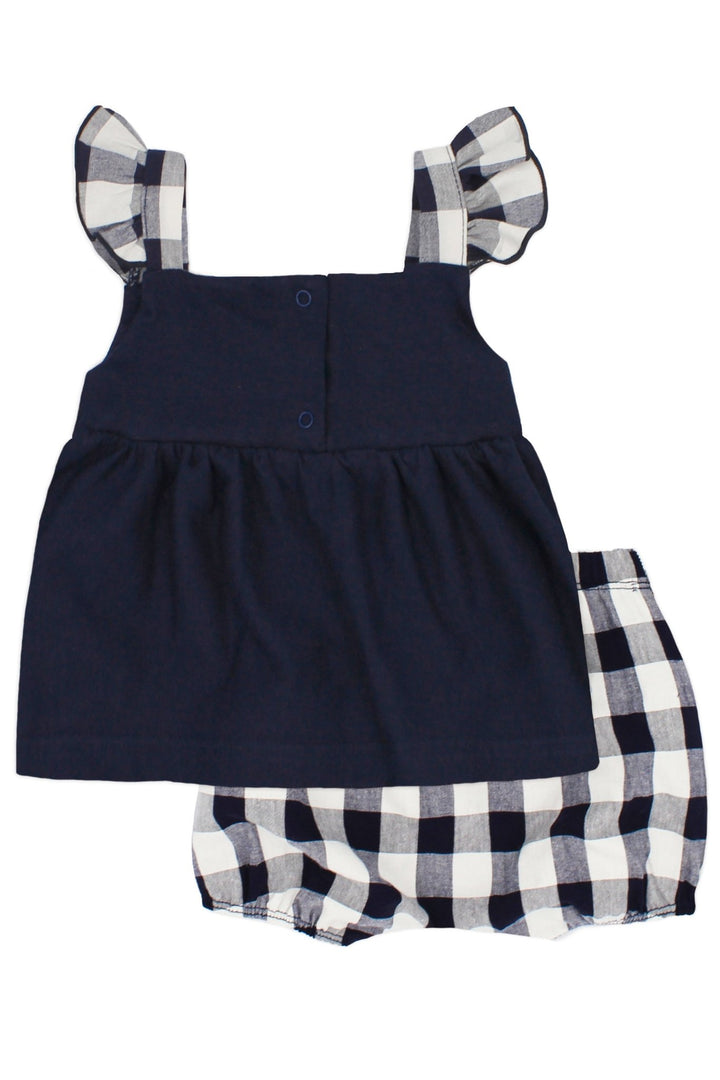 Rapife "Elsie" Navy Gingham Blouse & Bloomers - Millie and John