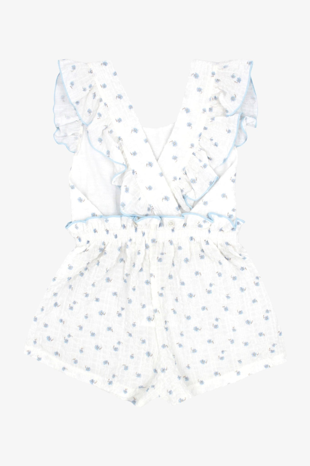 Rapife "Faye" Pale Blue Floral Playsuit - Millie and John