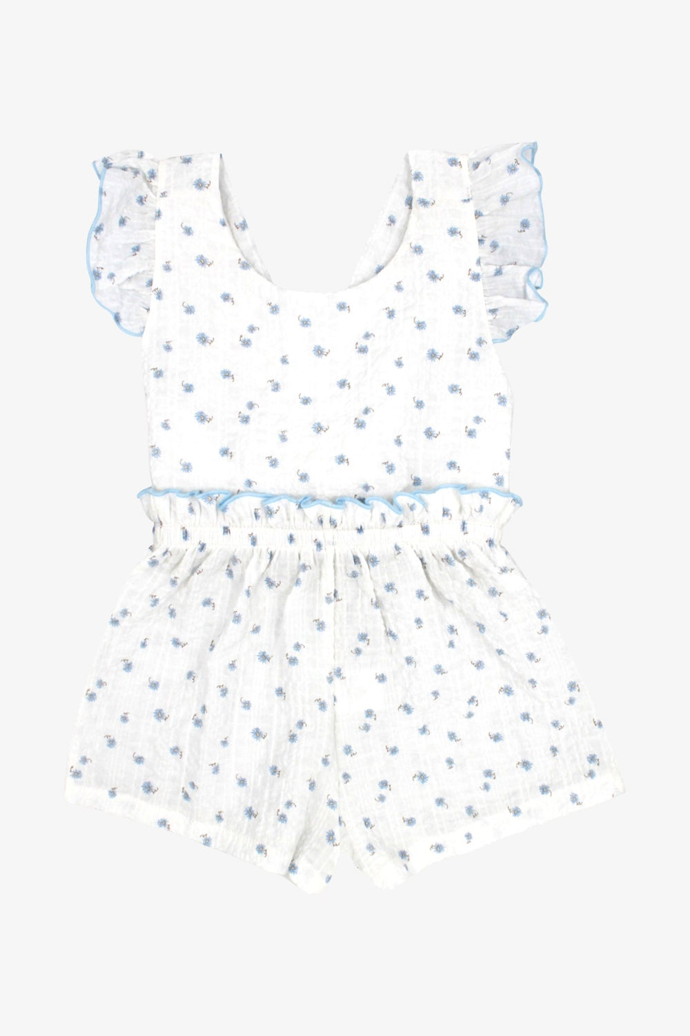 Rapife "Faye" Pale Blue Floral Playsuit - Millie and John