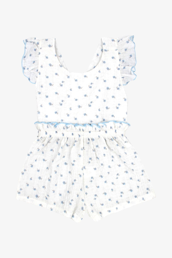 Rapife "Faye" Pale Blue Floral Playsuit - Millie and John