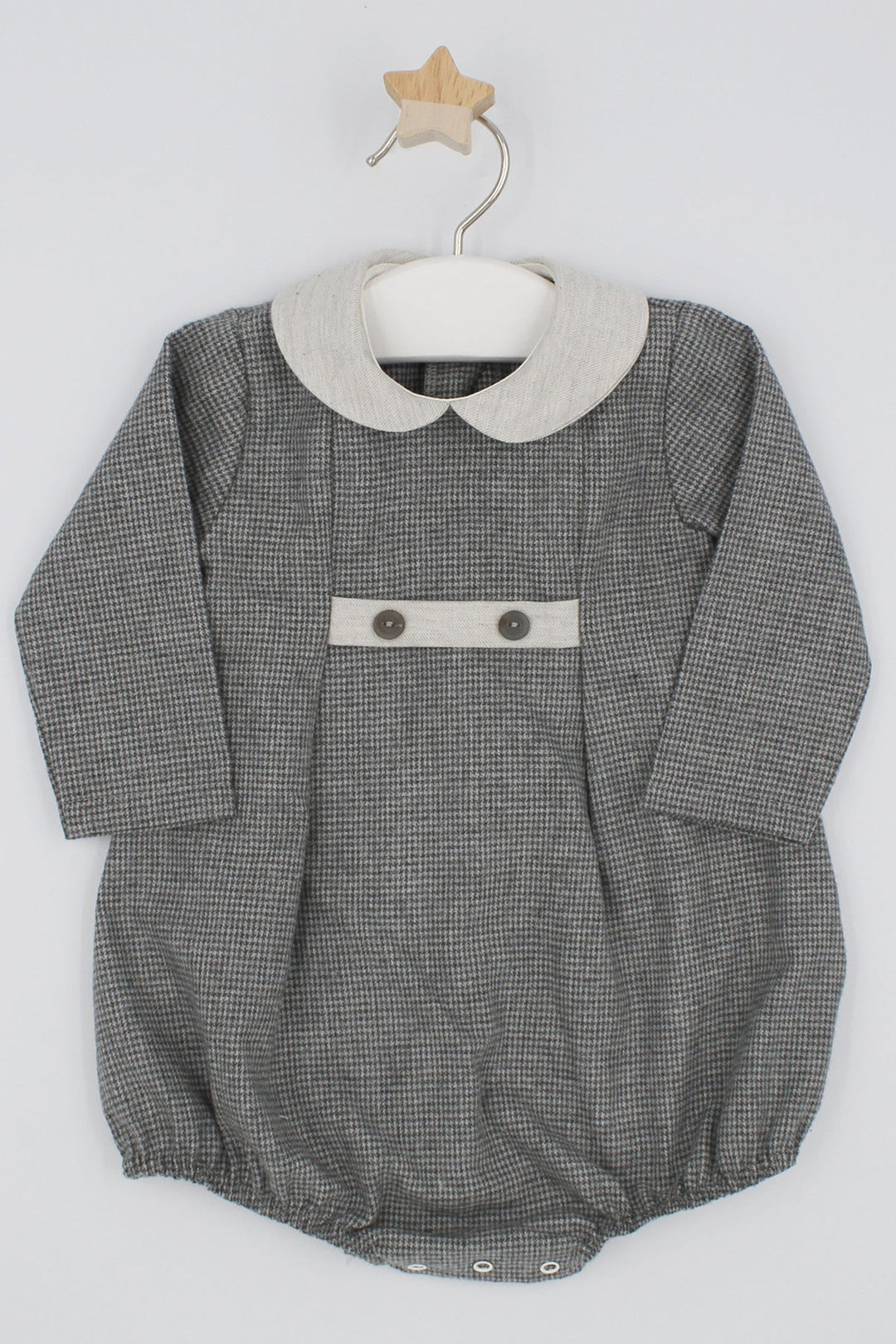 Rapife "Felix" Grey Houndstooth Romper - Millie and John