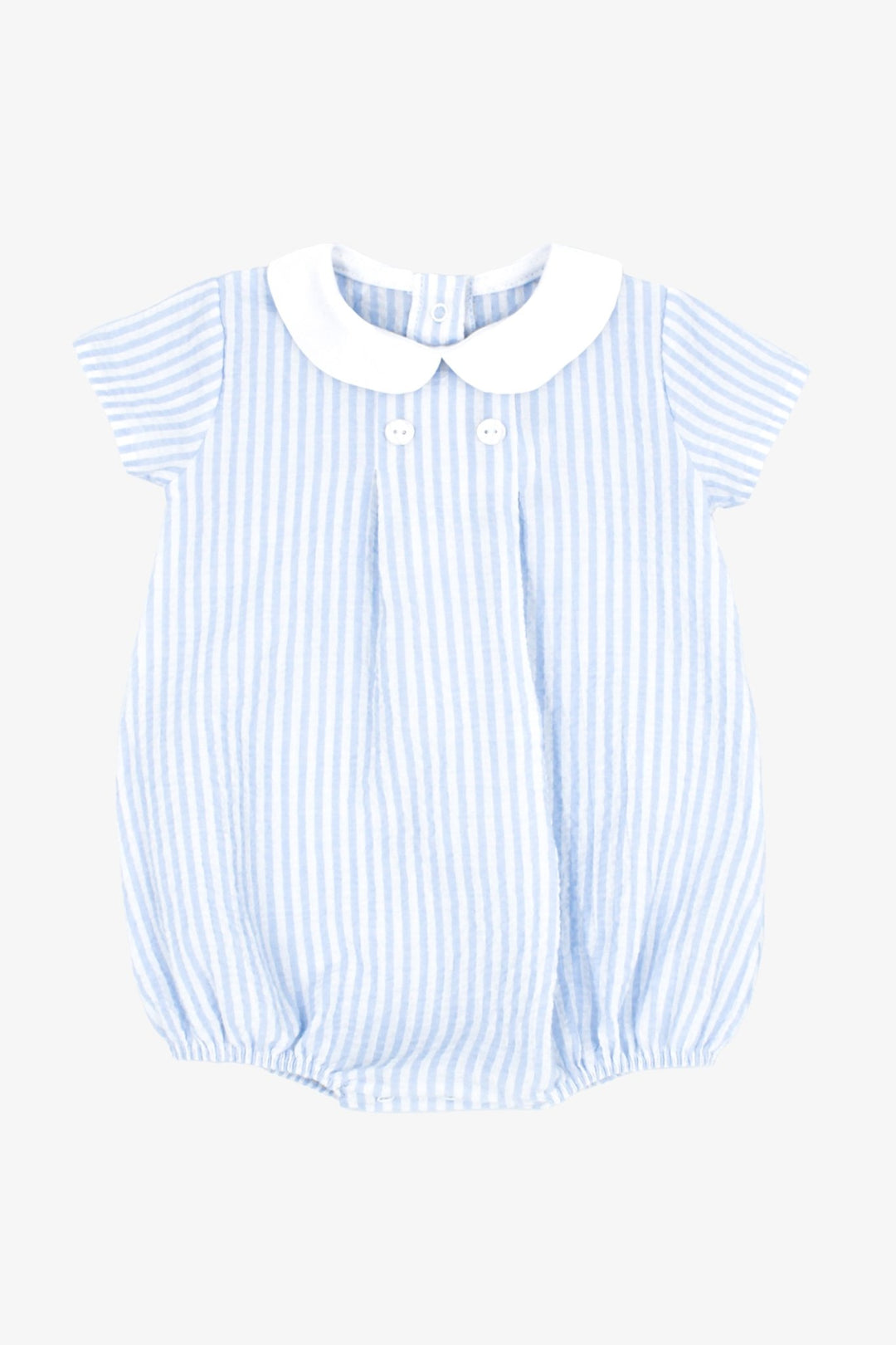 Rapife "Flynn" Baby Blue Stripe Romper - Millie and John