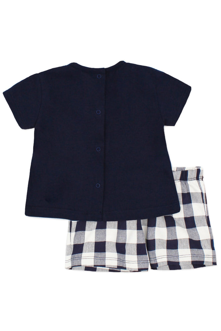 Rapife "Griffin" Navy Gingham T-Shirt & Shorts - Millie and John
