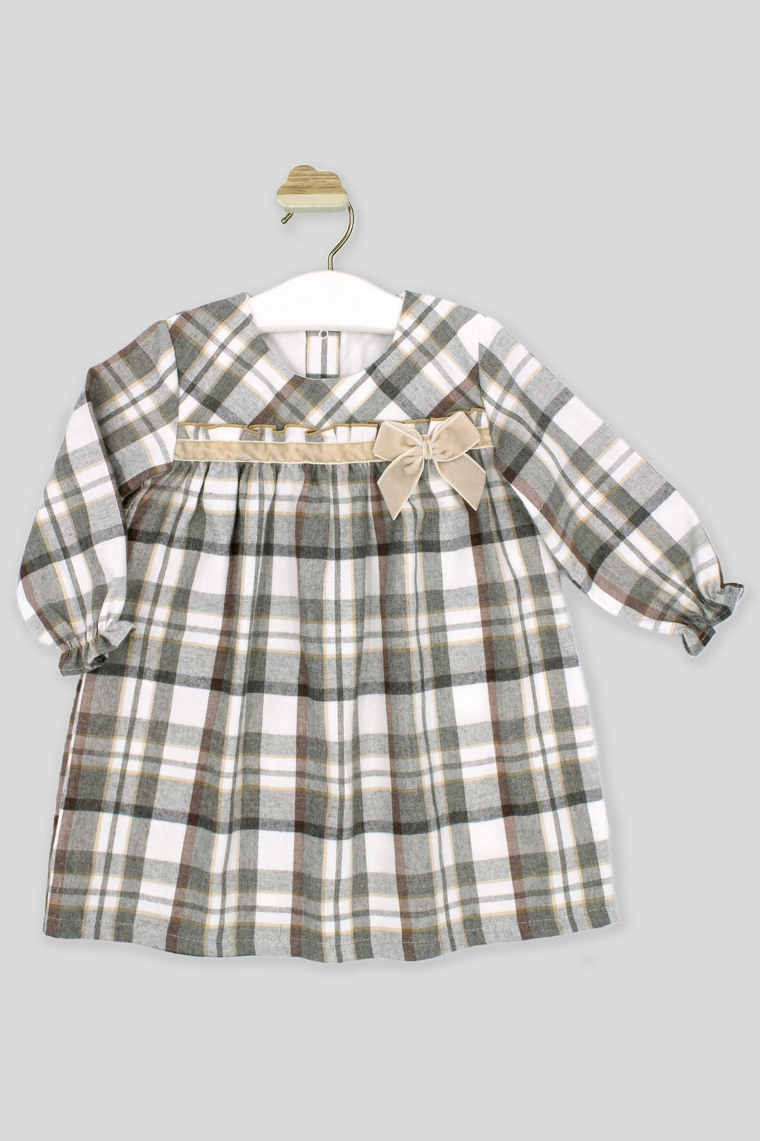 Rapife "Holly" Grey & Burgundy Tartan Dress - Millie and John