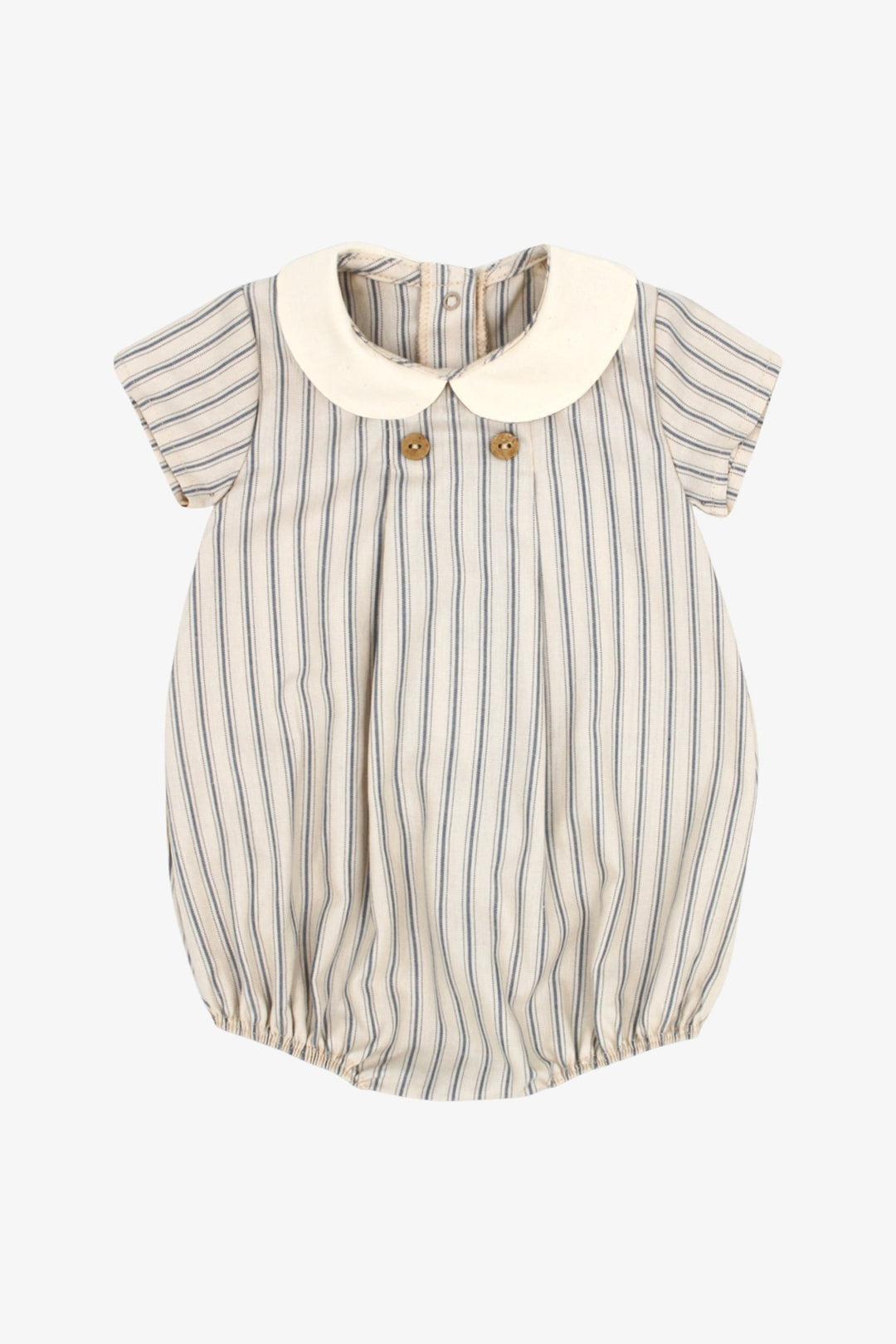 Rapife "Isaac" Stone & Dusky Blue Stripe Romper - Millie and John