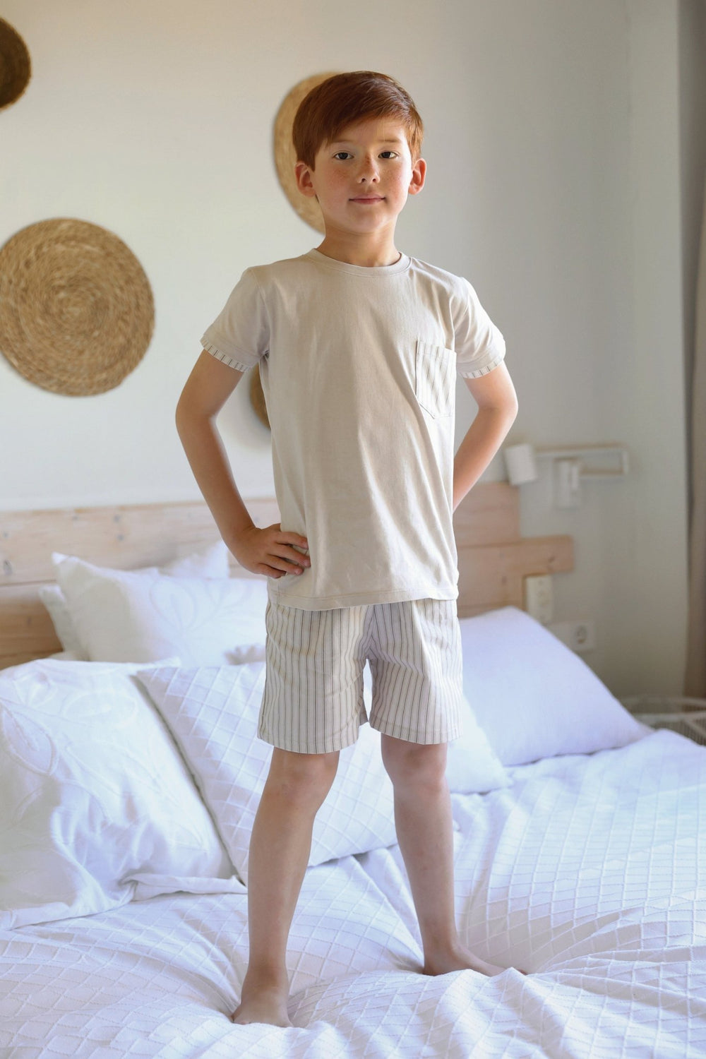 Rapife "Jacob" Stone Stripe T-Shirt & Shorts - Millie and John