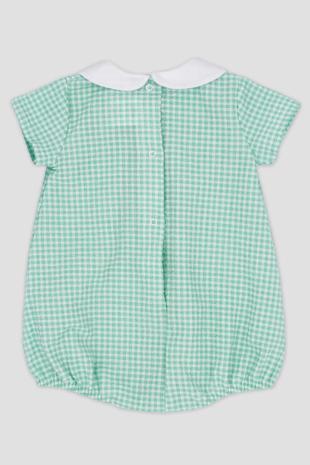 Rapife "Joseph" Apple Green Gingham Romper - Millie and John