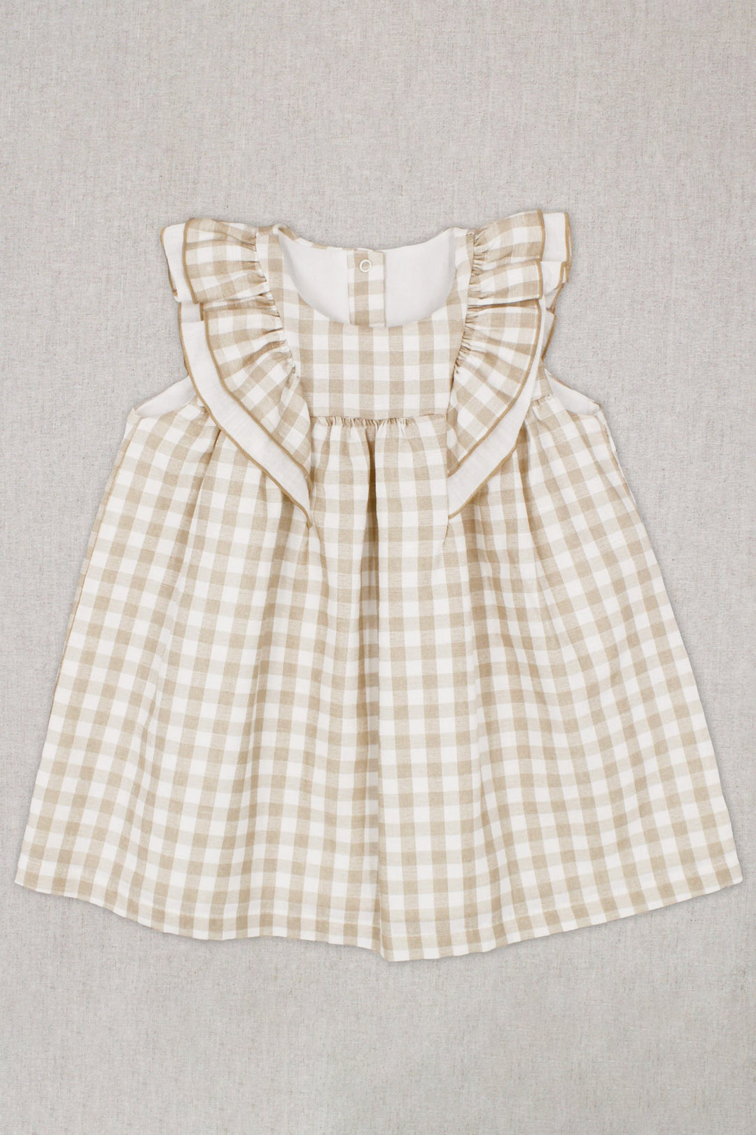 Rapife "Junia" Beige Gingham Dress - Millie and John