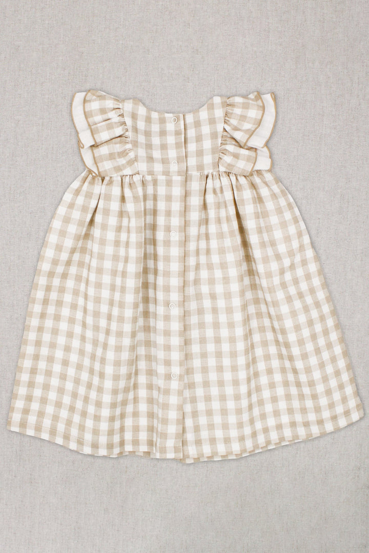 Rapife "Junia" Beige Gingham Dress - Millie and John