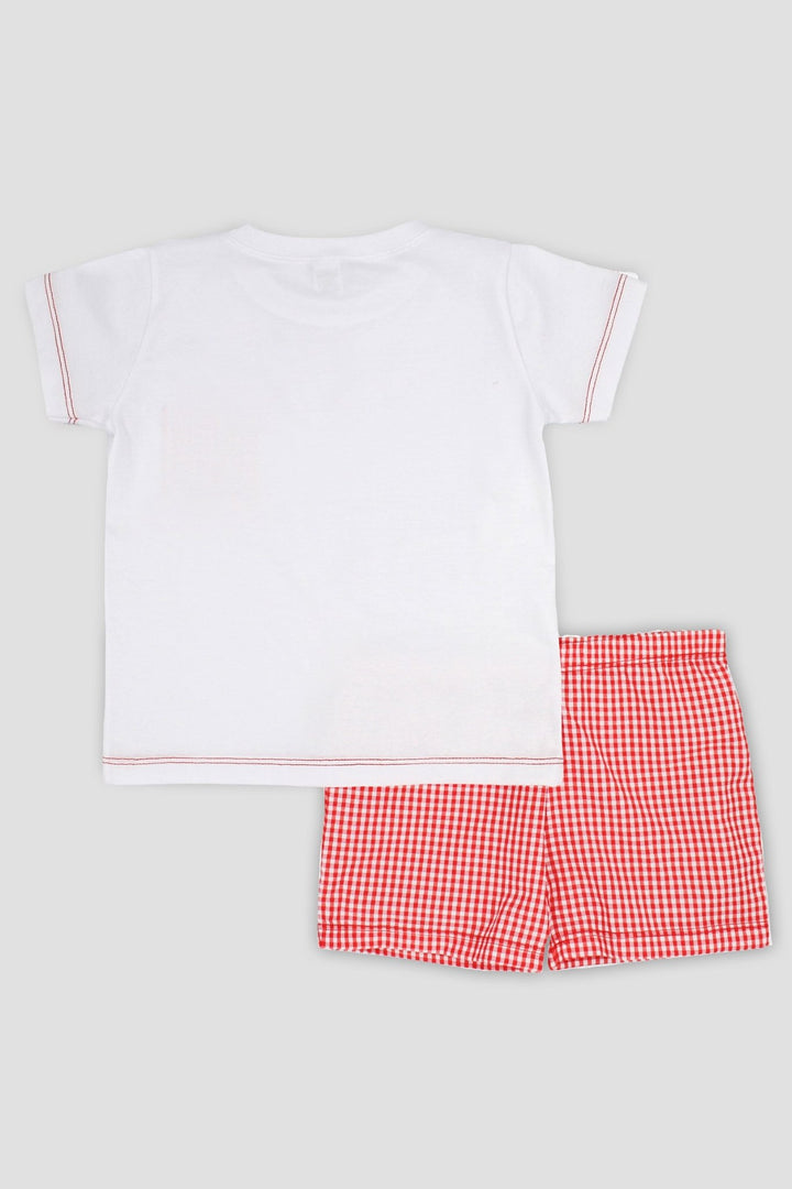 Rapife "Levi" Red Gingham T-Shirt & Shorts - Millie and John