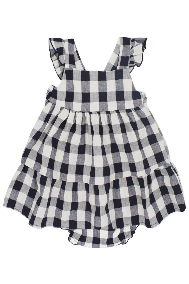 Rapife "Liviana" Navy Gingham Dress - Millie and John