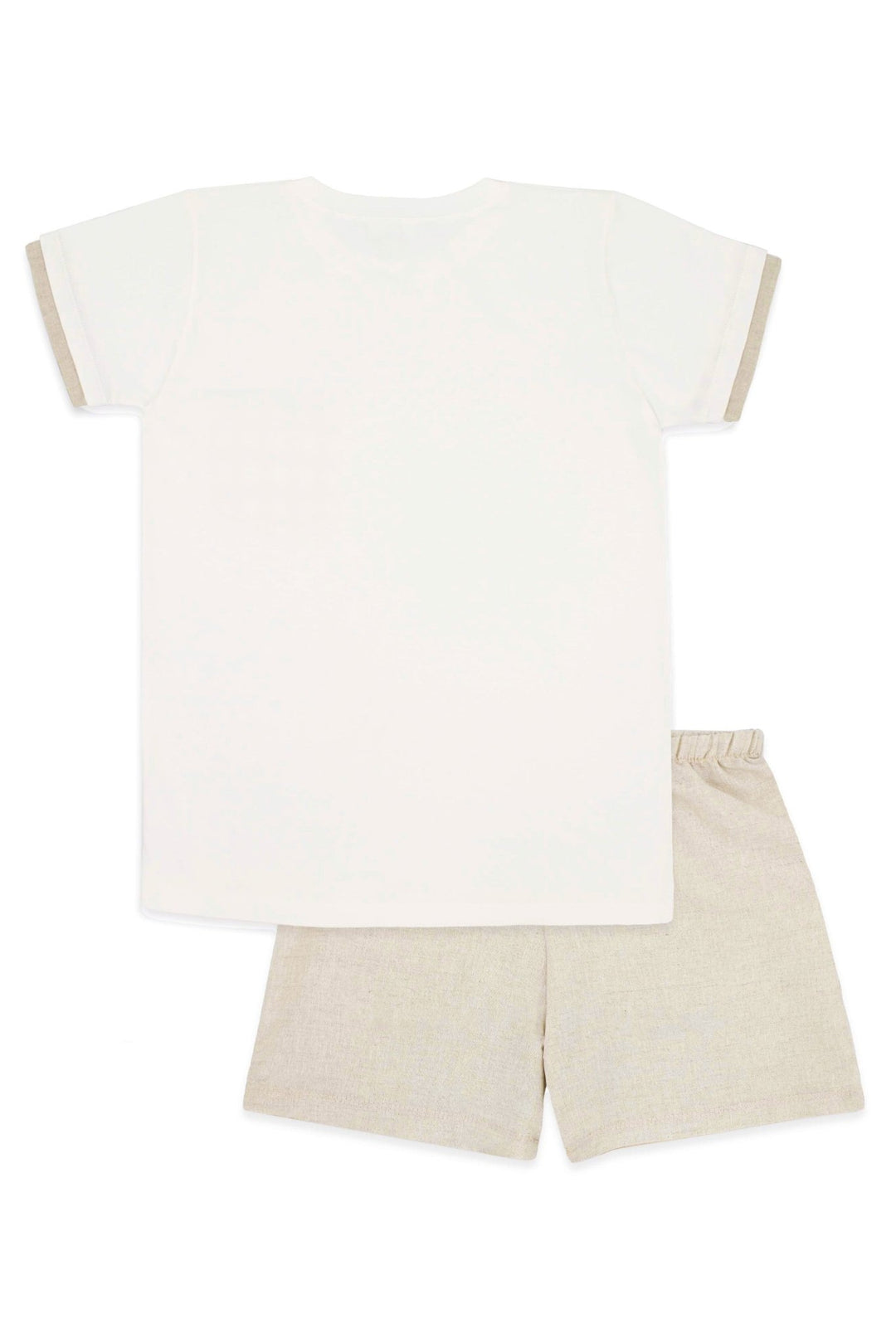 Rapife "Lucas" Beige Linen T-Shirt & Shorts - Millie and John