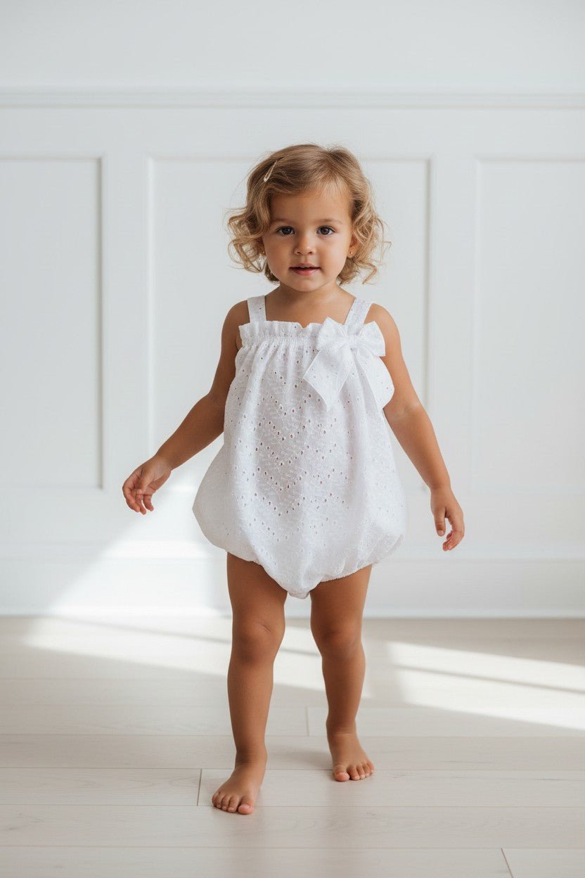 Rapife "Lucie" White Broderie Anglaise Shortie - Millie and John