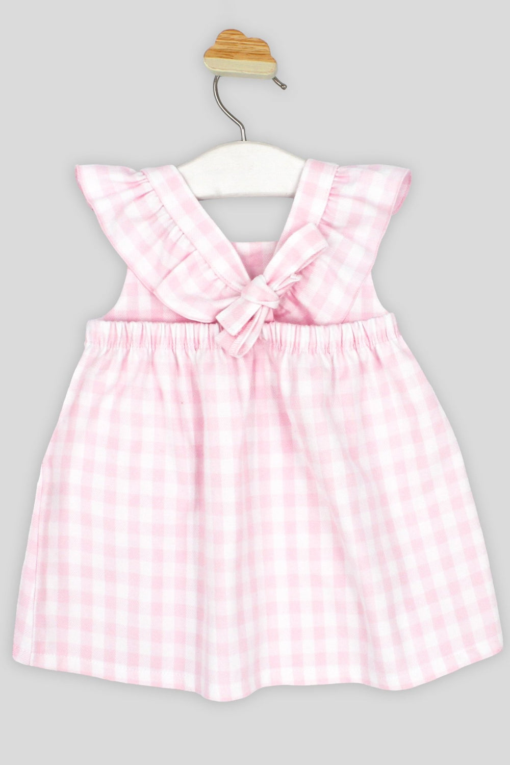 Rapife "Lucy" Baby Pink Gingham Pinafore Dress Set - Millie and John