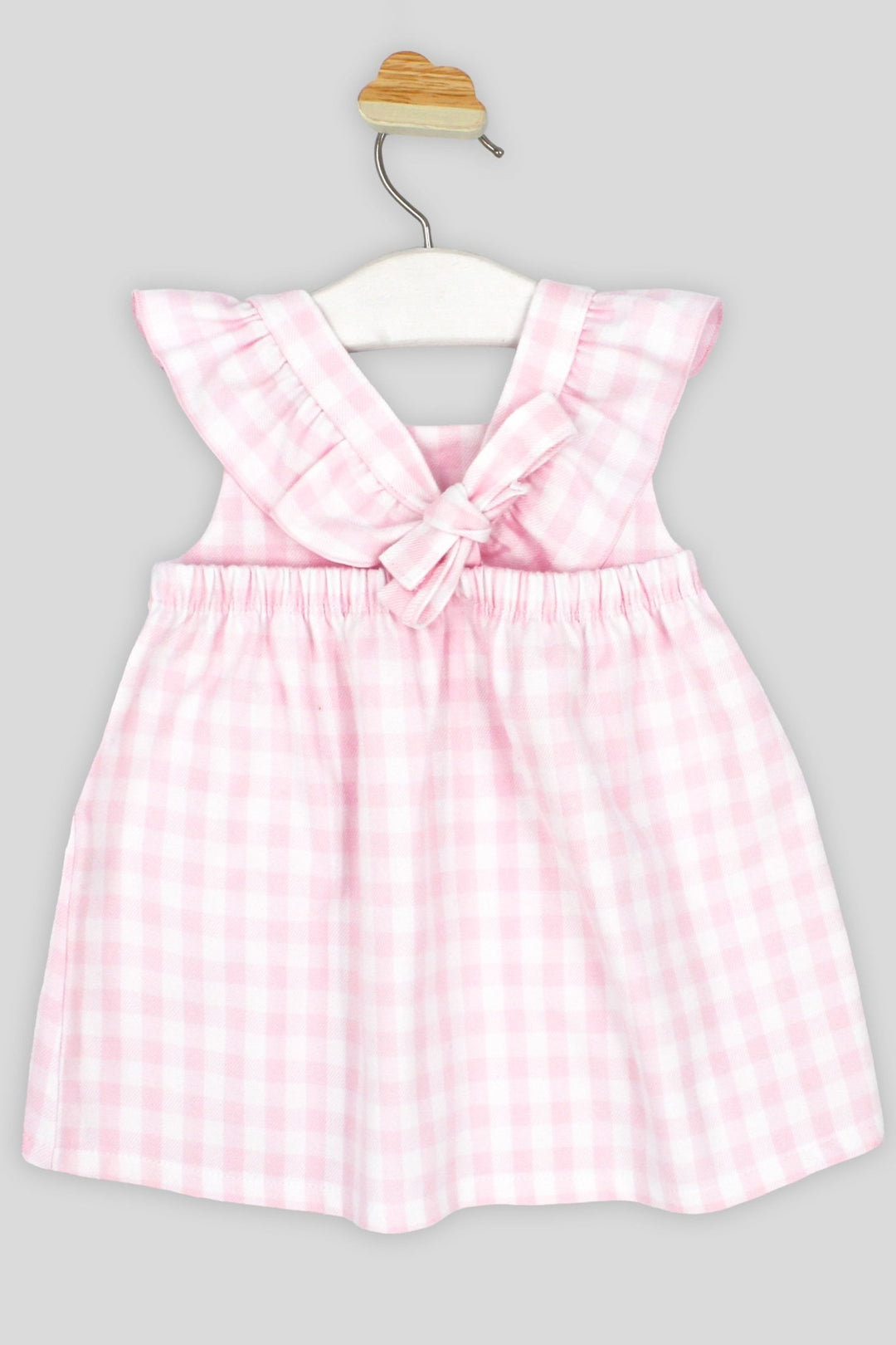 Rapife "Lucy" Baby Pink Gingham Pinafore Dress Set - Millie and John
