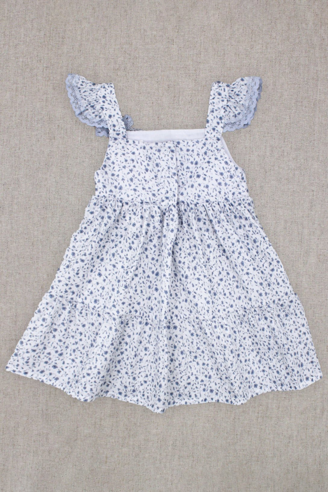 Rapife "Magnolia" Dusky Blue Floral Dress - Millie and John