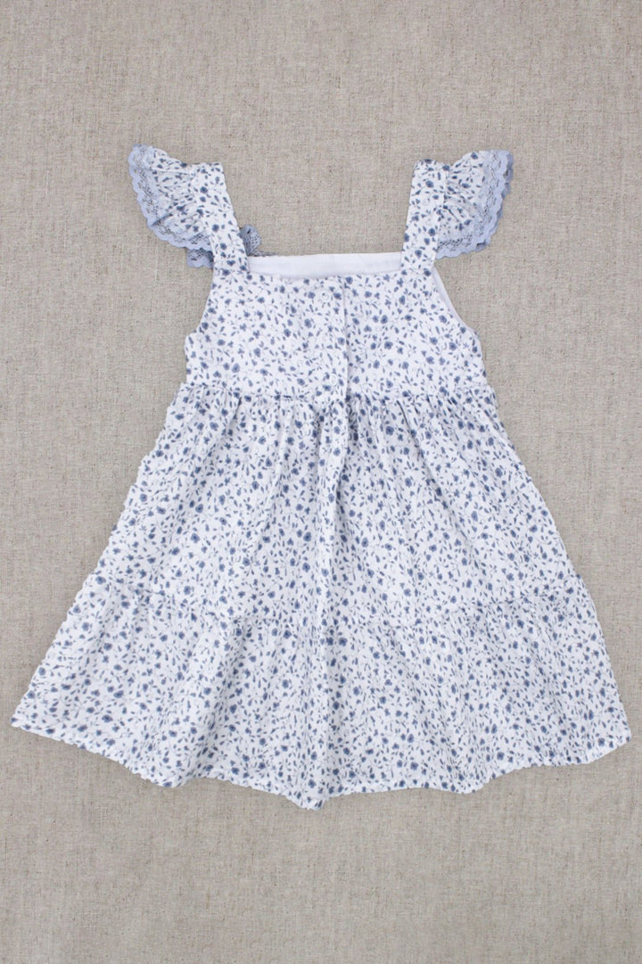 Rapife "Magnolia" Dusky Blue Floral Dress - Millie and John