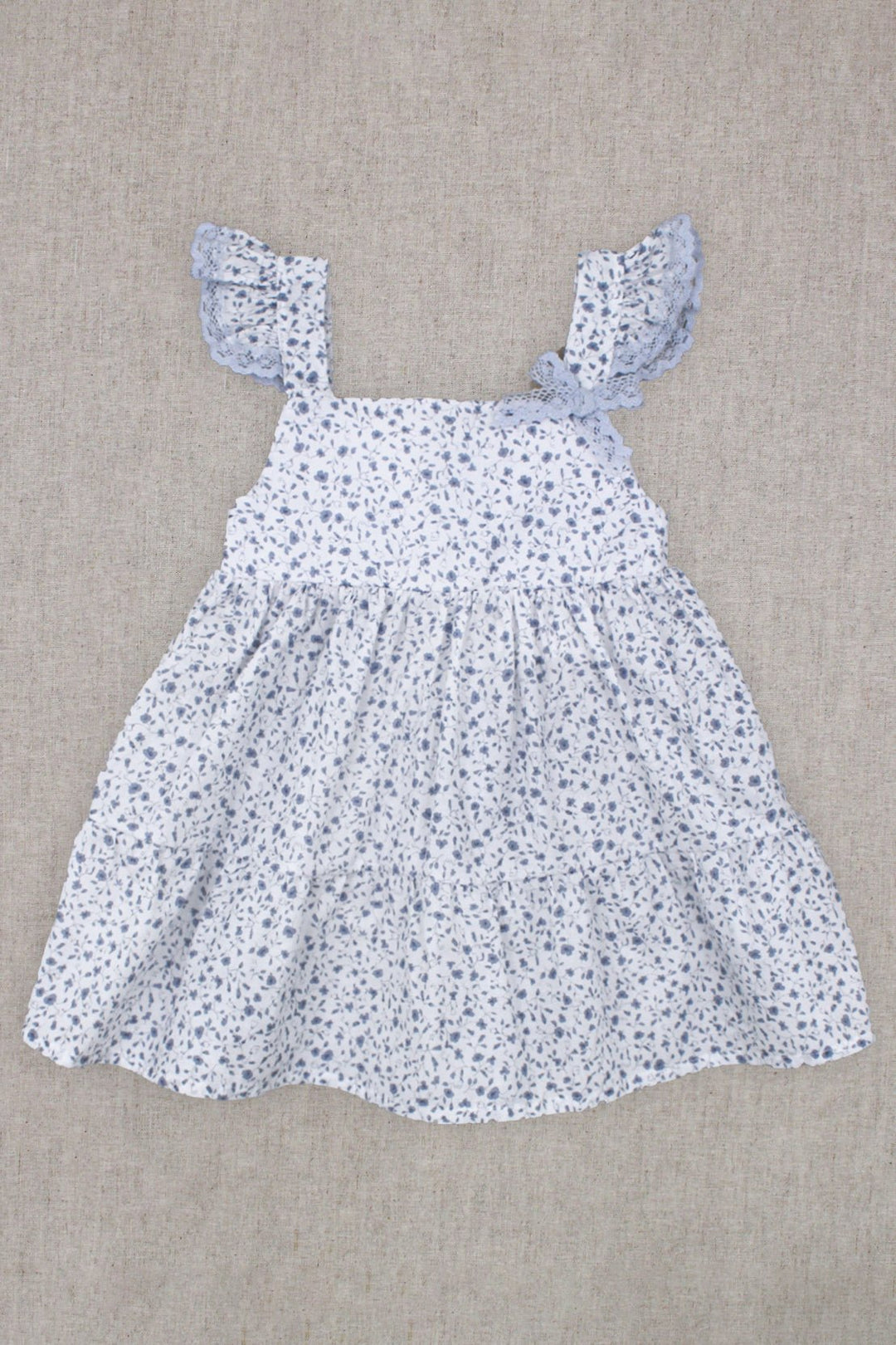 Rapife "Magnolia" Dusky Blue Floral Dress - Millie and John
