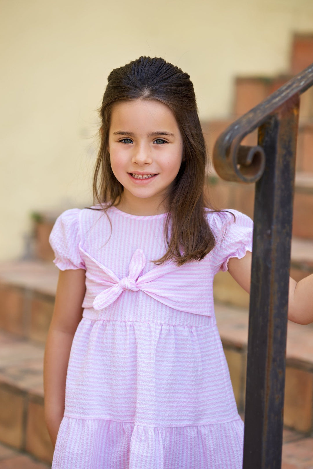 Rapife "Martha" Baby Pink Stripe Dress - Millie and John