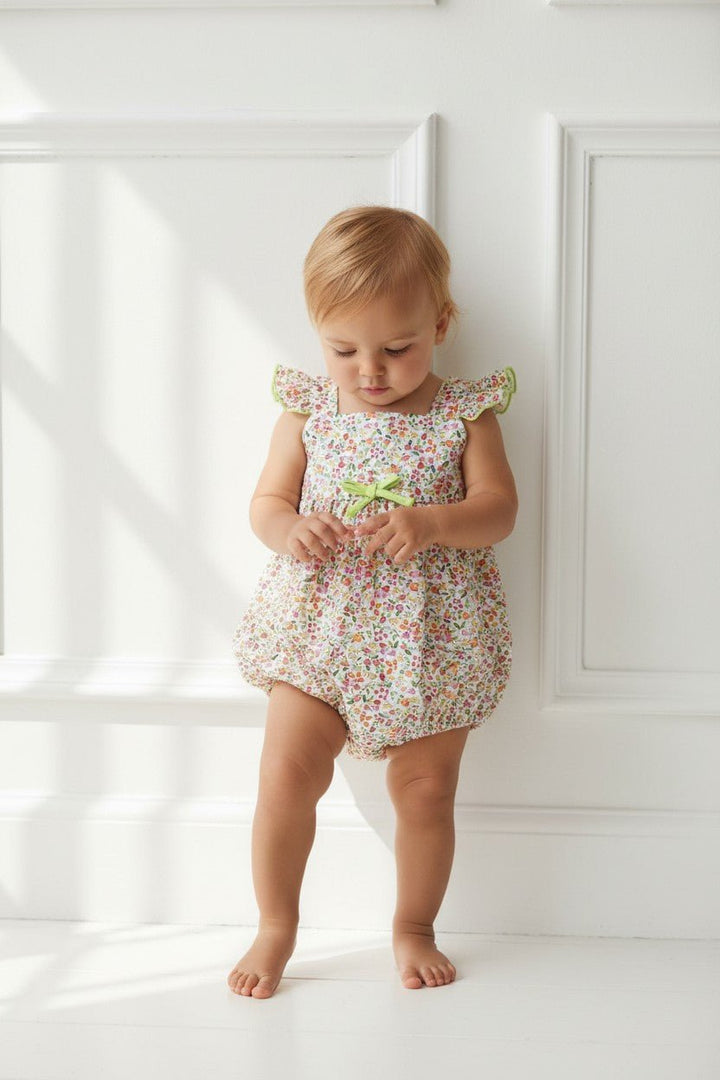 Rapife "Meadow" Lime Green Floral Shortie - Millie and John