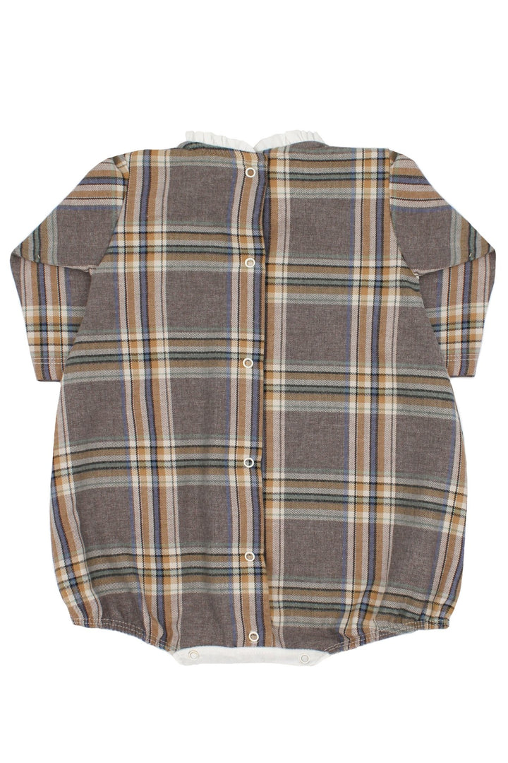 Rapife "Melanie" Brown Tartan Romper - Millie and John