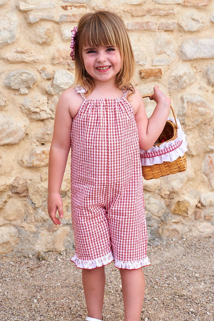 Rapife "Penny" Red Gingham Jumpsuit - Millie and John