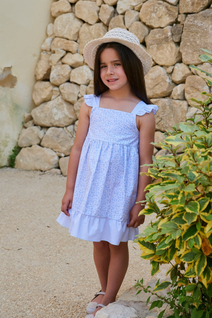 Rapife "Phoebe" Pale Blue Floral Dress - Millie and John