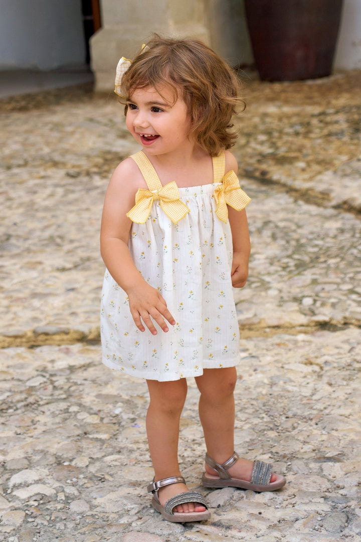 Rapife "Primrose" Yellow Floral Dress &amp; Bloomers - Millie and John