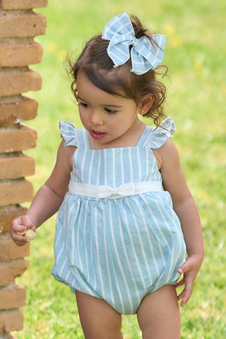 Rapife "Romilly" Light Teal Striped Shortie - Millie and John