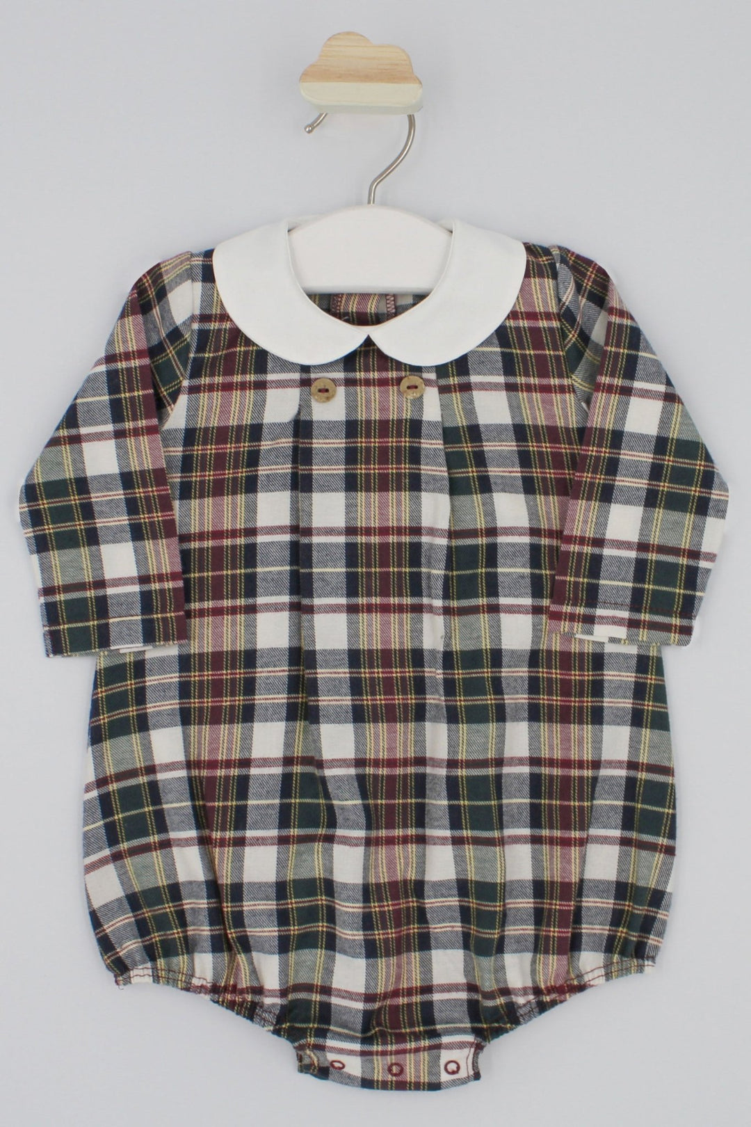 Rapife "Rupert" Burgundy Tartan Romper - Millie and John