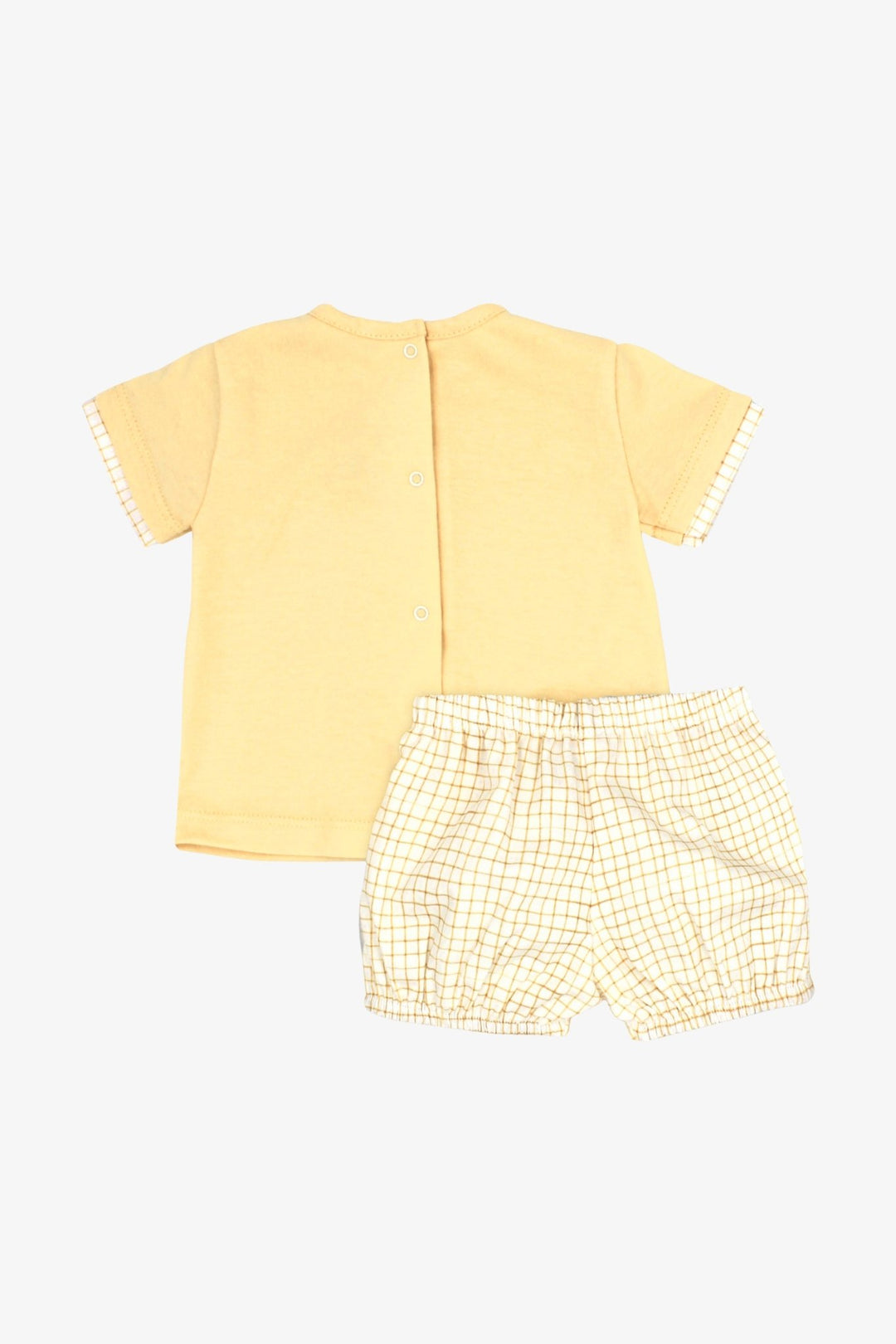 Rapife "Sol" Yellow Checked T-Shirt &amp; Shorts - Millie and John