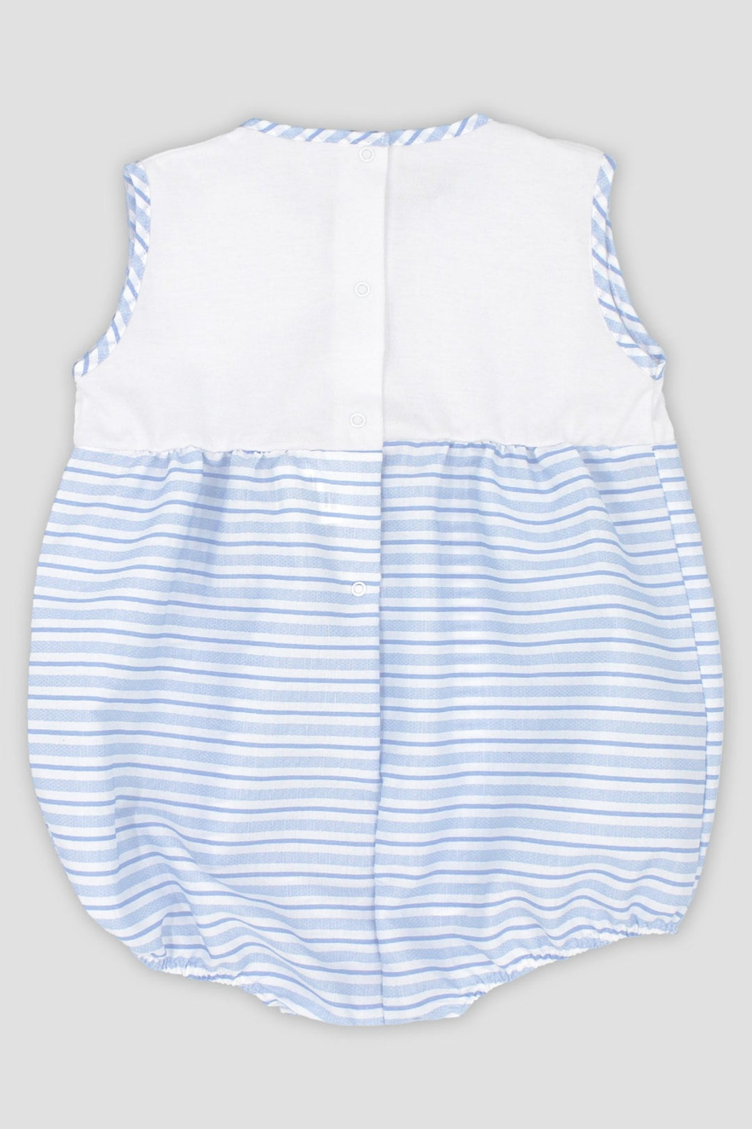 Rapife "Sonny" Baby Blue Striped Romper - Millie and John