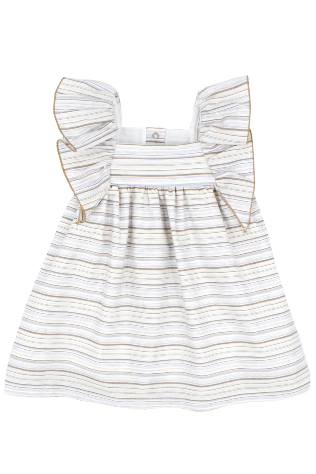 Rapife "Tia" Pale Blue & Beige Stripe Dress - Millie and John