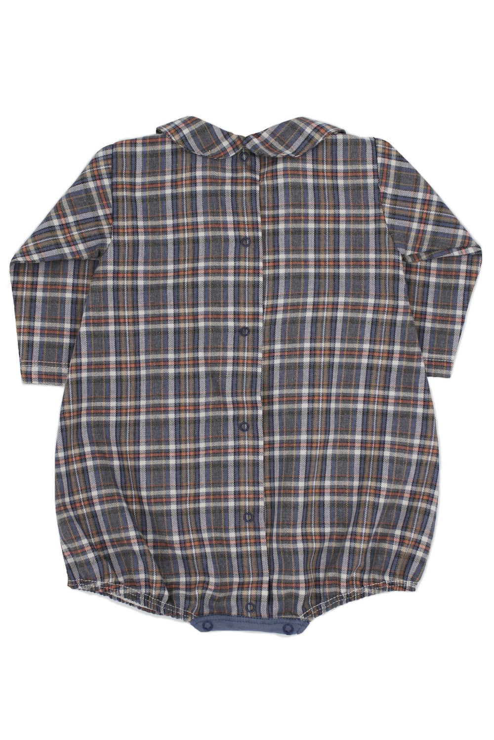 Rapife "Timothy" Dusky Blue Tartan Romper - Millie and John