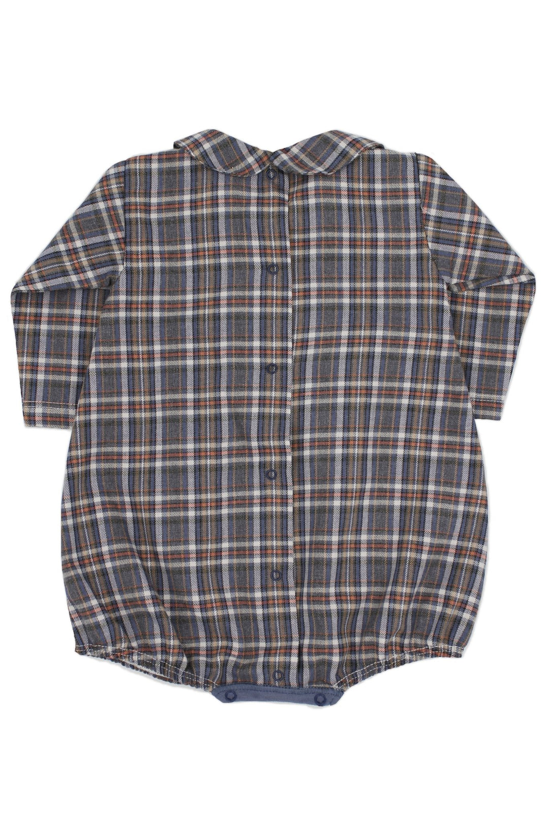 Rapife "Timothy" Dusky Blue Tartan Romper - Millie and John