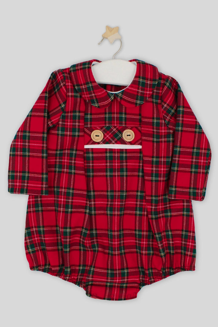 Rapife "Vicente" Red Tartan Romper - Millie and John
