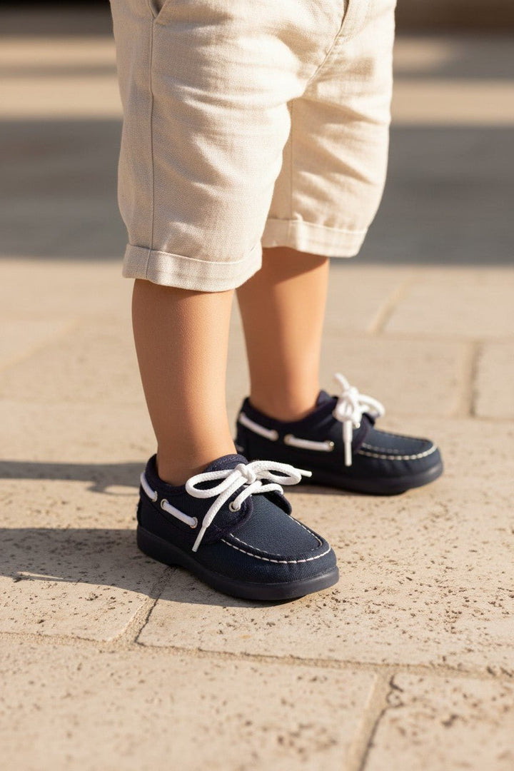 Sardon Navy Boat Shoes - Millie and John