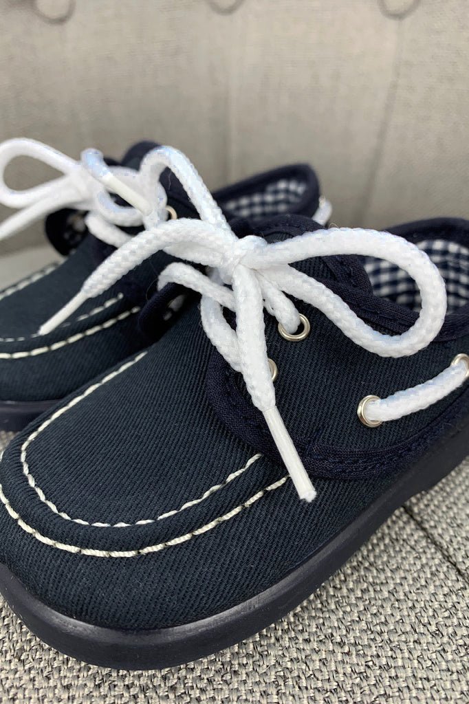 Sardon Navy Boat Shoes - Millie and John