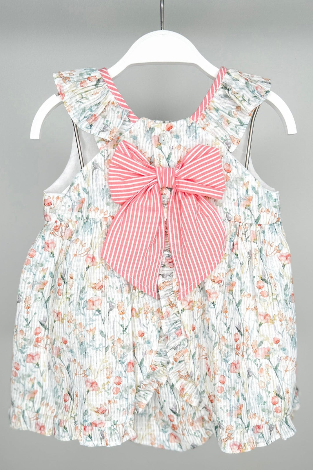 Tartaleta "Audrina" Coral Watercolour Floral Dress & Bloomers - Millie and John