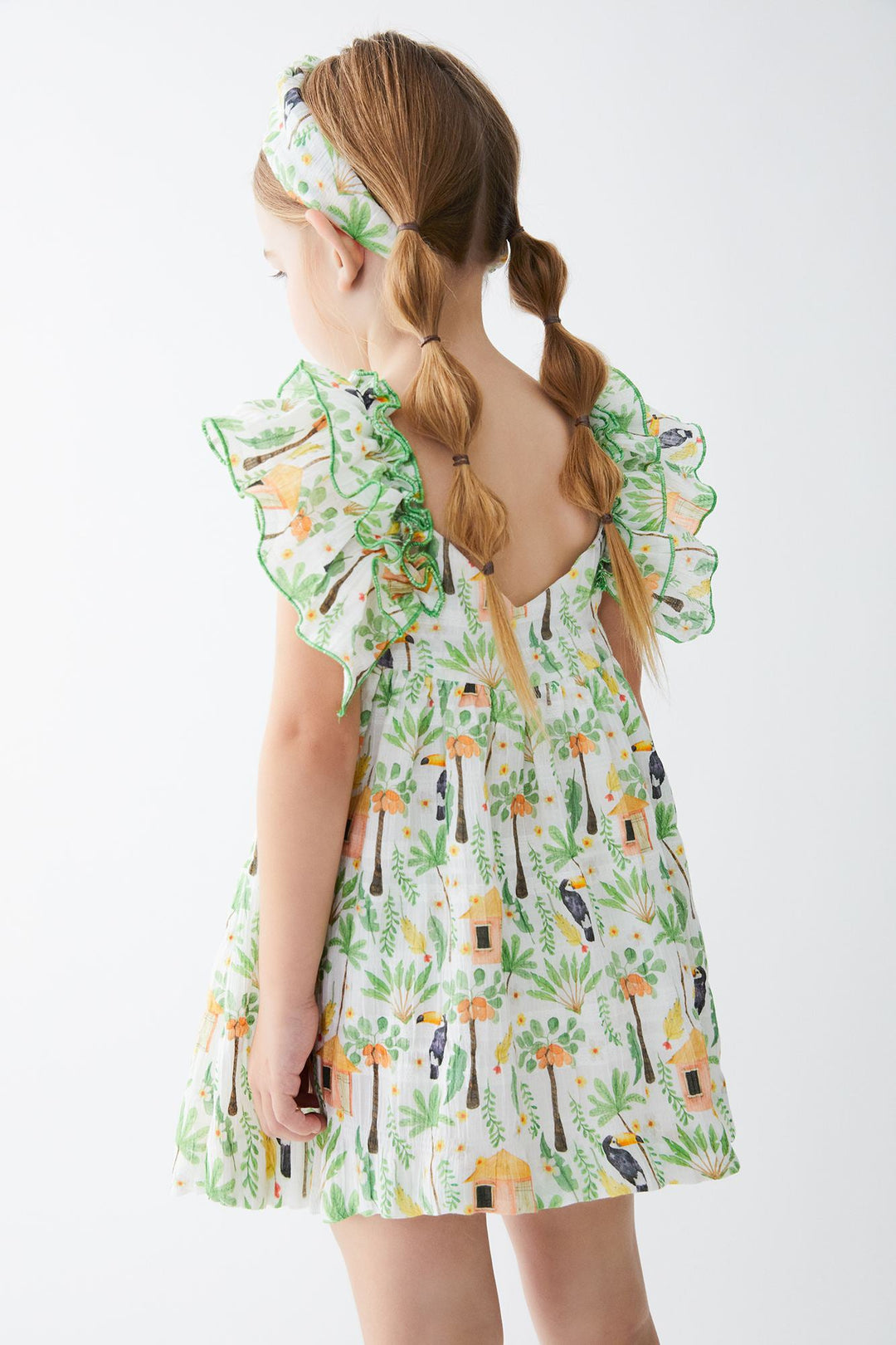 Tartaleta "Eden" Green Jungle Print Dress - Millie and John