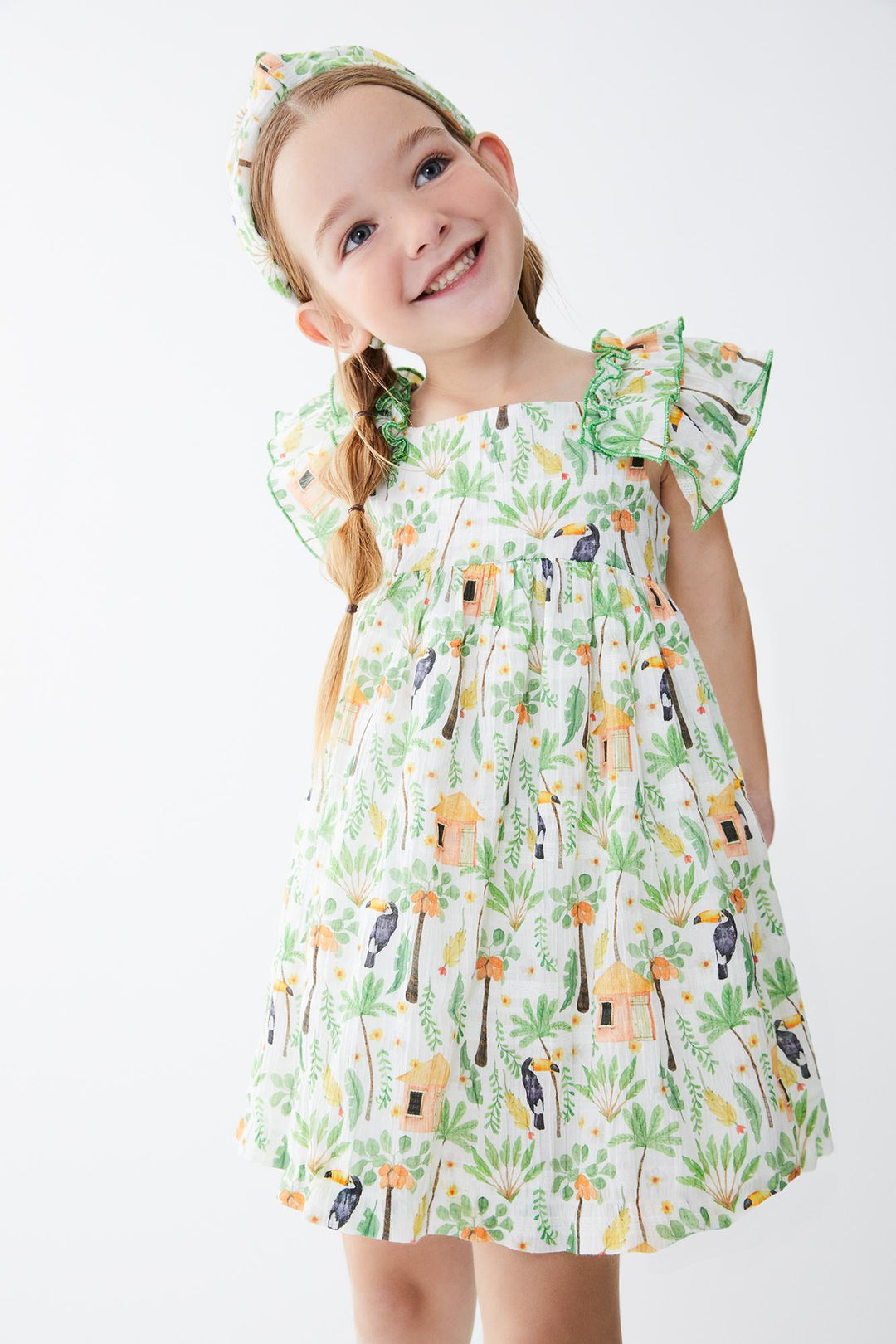 Tartaleta "Eden" Green Jungle Print Dress - Millie and John