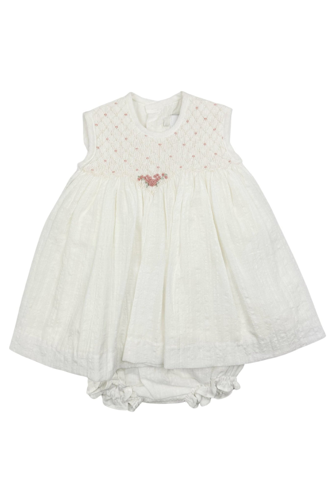Tartaleta "Everley" Ivory Smocked Dress & Bloomers - Millie and John