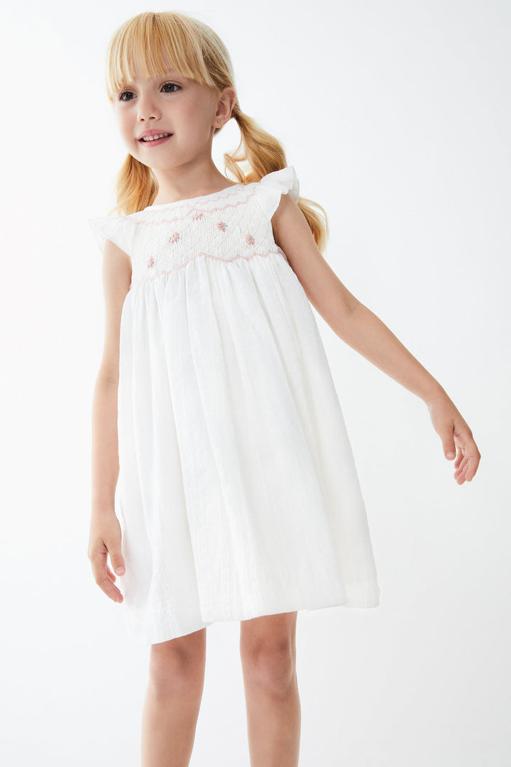 Tartaleta "Naida" Ivory Smocked Dress - Millie and John
