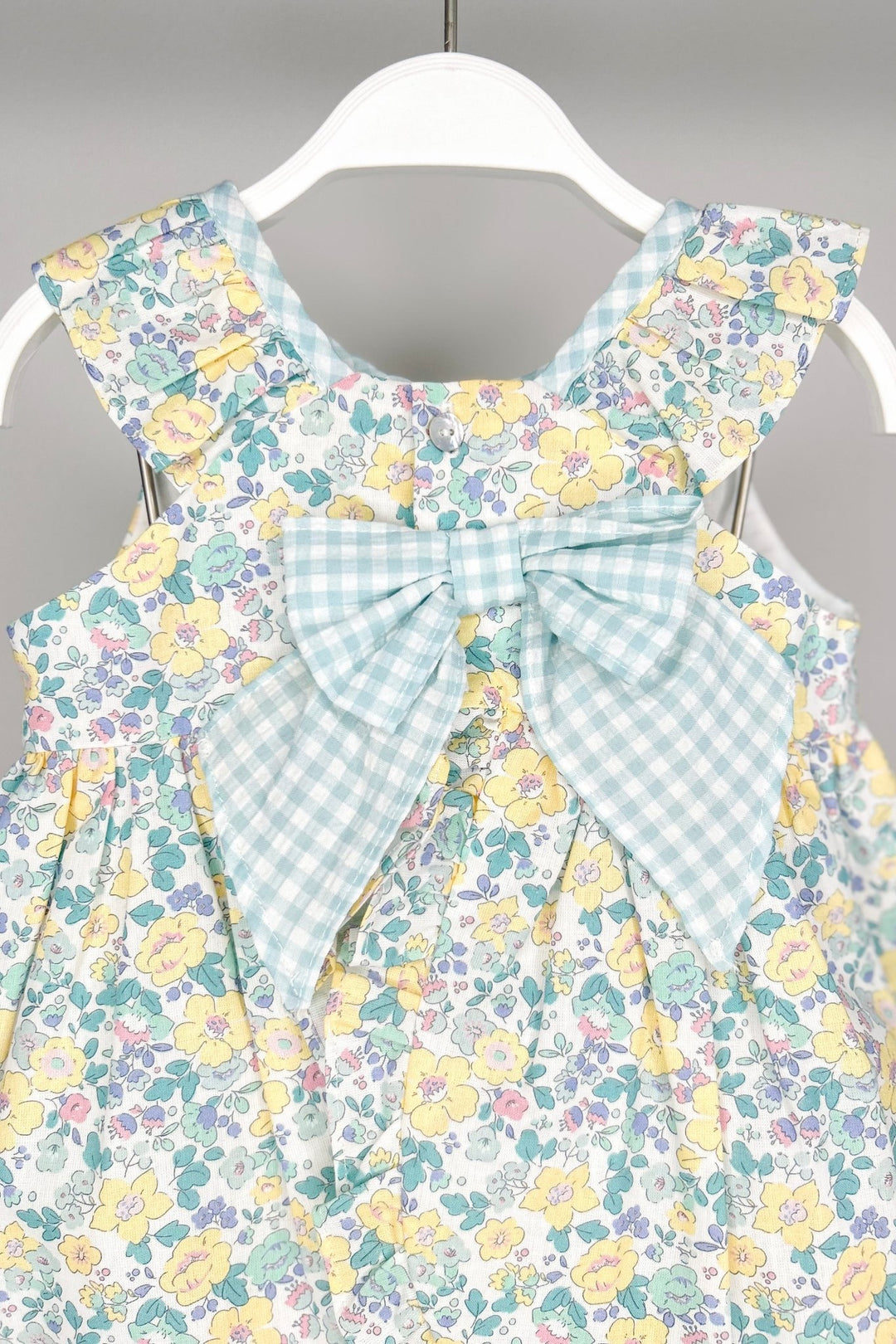 Tartaleta "Pippa" Lemon & Mint Green Liberty Floral Dress & Bloomers - Millie and John