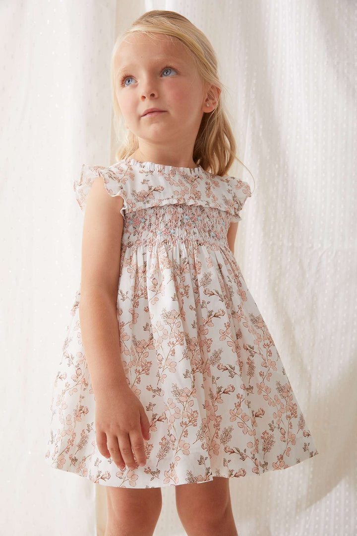 Tartaleta "Sybil" Pale Pink Floral Smocked Dress - Millie and John