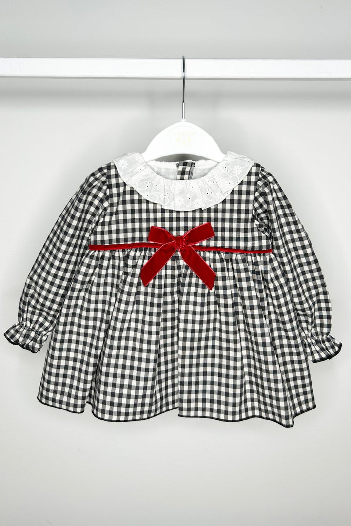 Valentina Bebes "Adaline" Black Gingham Dress Set - Millie and John