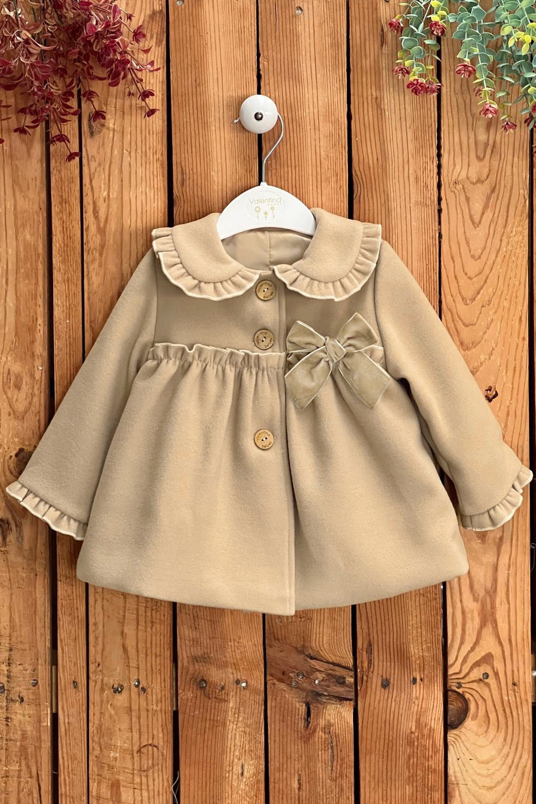 Valentina Bebés "Alice" Stone Felt Coat - Millie and John