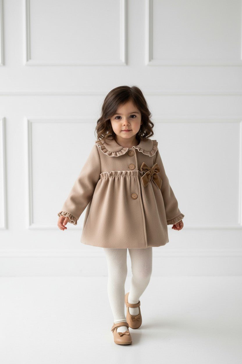 Valentina Bebés "Alice" Stone Felt Coat - Millie and John