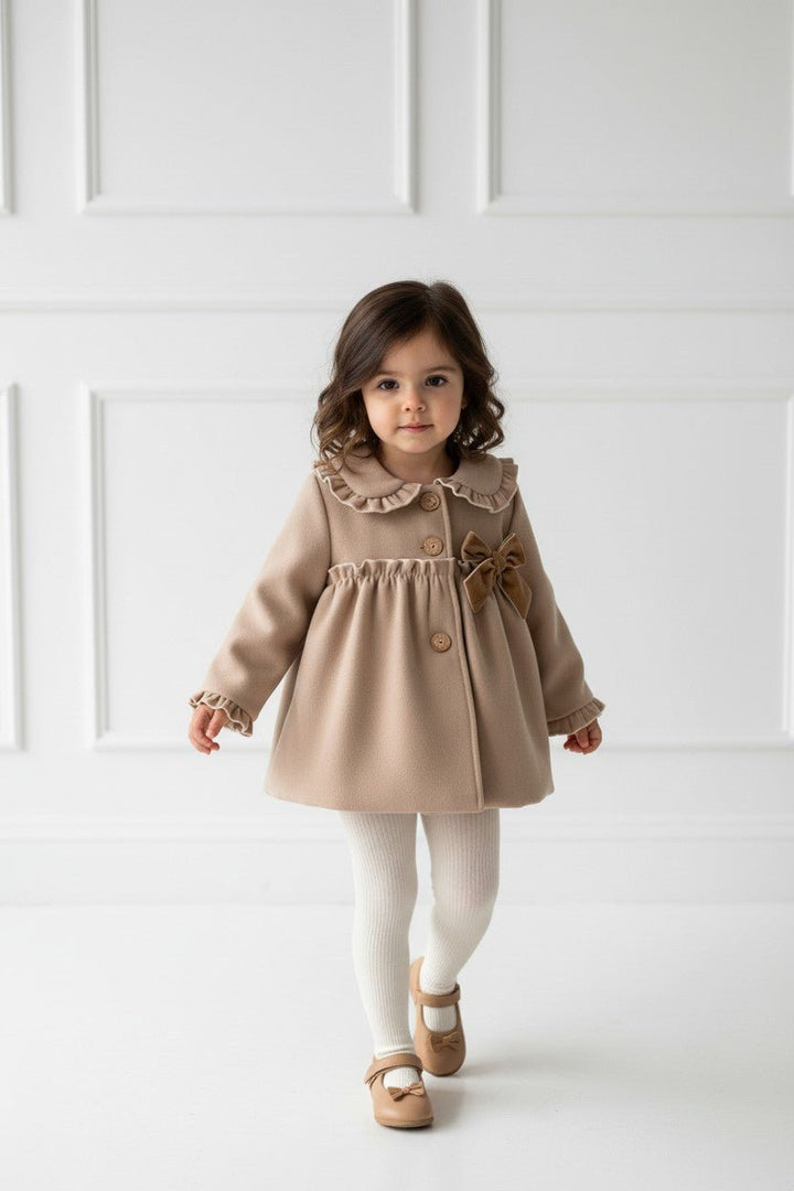 Valentina Bebés "Alice" Stone Felt Coat - Millie and John